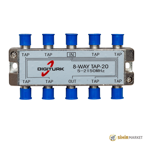 DIGITURK 5-2150 MHZ 20DB 8 YOLLU TAP SWITCH 1/8 SPLITTER