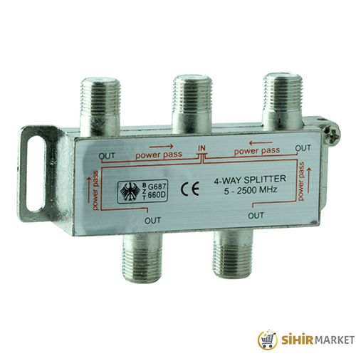 1/4 SPLITTER 5-2500 MHZ MAG