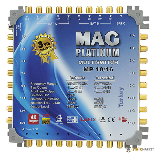 MAG PLATINUM 10*16 SONLU UYDU SANTRALİ