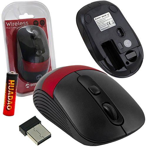 EVEREST SM-18 2.4 GHZ USB OPTİK KABLOSUZ MOUSE SİYAH