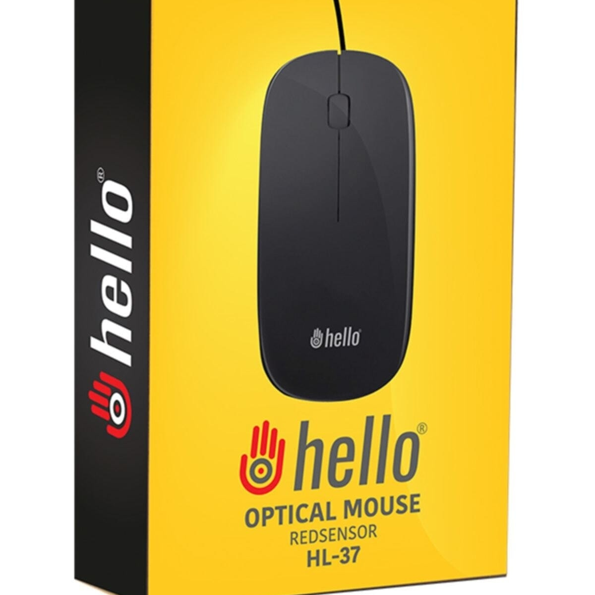 HELLO HL-37 SLİM KASA 1000 DPI OPTİK KABLOLU MOUSE SİYAH