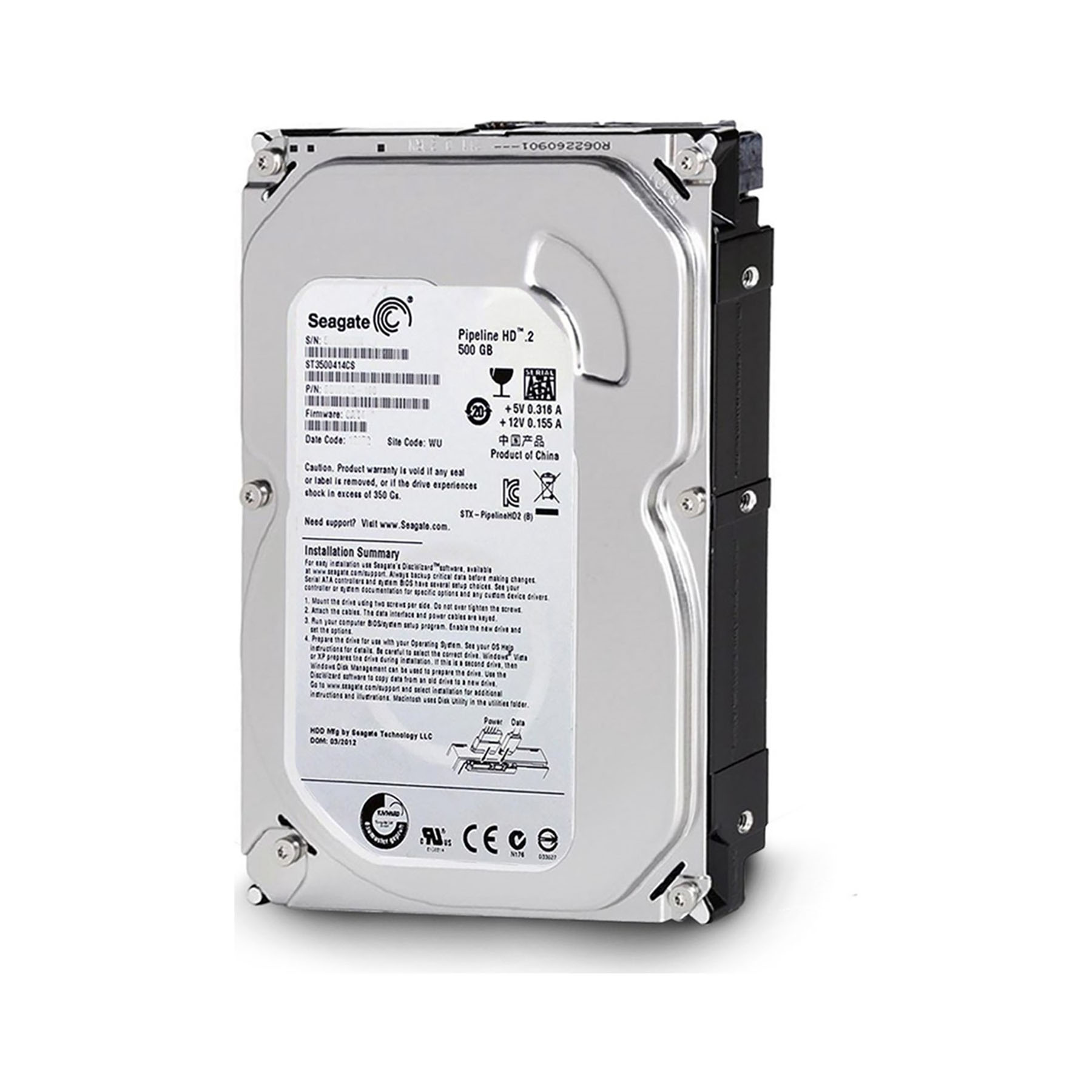 SEAGATE 3.5 500GB 5900RPM 16 MB SATA3GB HDD-512 GB