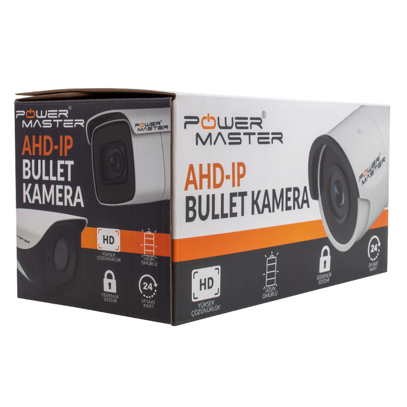 POWERMASTER PM-19423 2 MP 2.8 MM 24 IR LED AHD BEYAZ PLASTİK KASA BULLET KAMERA