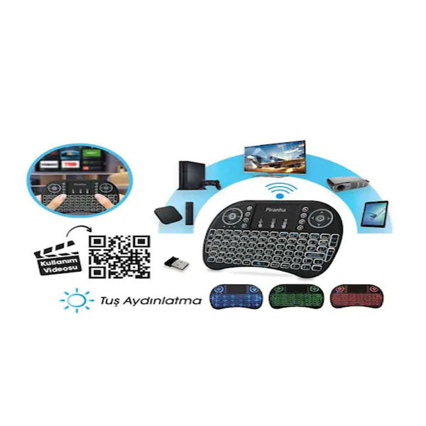 POWERMASTER HL-19485 LEDLİ DOKUNMATİK KABLOSUZ MİNİ KLAVYE