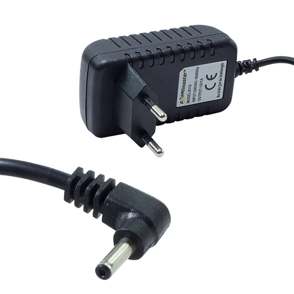 POWERMASTER PM-8113 12 VOLT - 1 AMPER İNCE UÇLU PRİZ TİPİ ADAPTÖR 3.5*1.35 UÇ