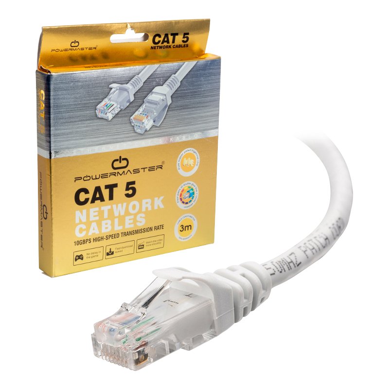 POWERMASTER CAT 5 3 METRE GRİ KABLO - KUTULU