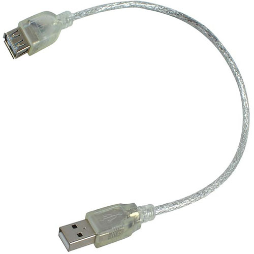 USB UZATMALI KABLO 40 CM ŞEFFAF POWERMASTER