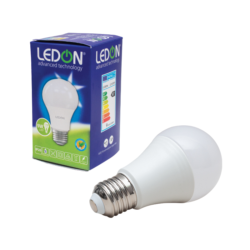 LEDON LD-0209 E27 9 WATT 80mA LED AMPUL BEYAZ RENK