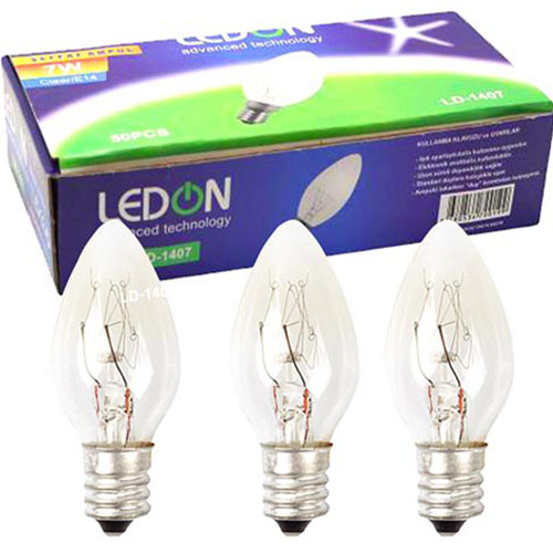 LEDON LD-1407 PARFÜM AMPUL ŞEFFAF 7W TEK E14 DUY