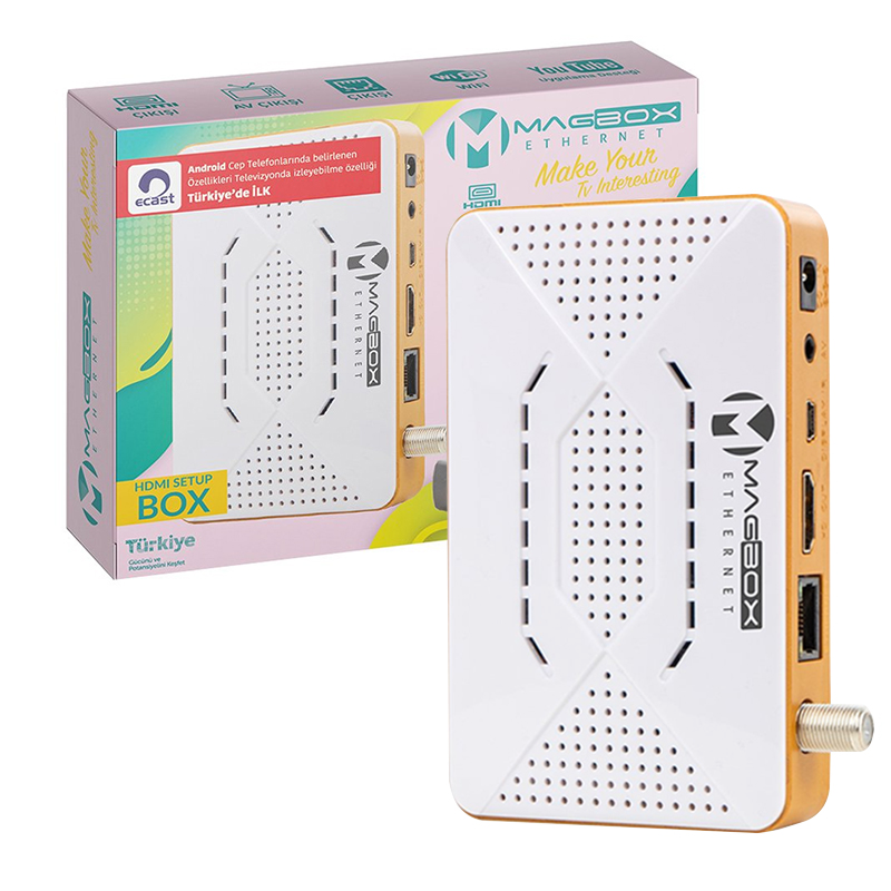 MAGBOX FULL HD ETHERNET'LI ÇİFT USB'LI FREE IP BOX UYDU ALICISI 