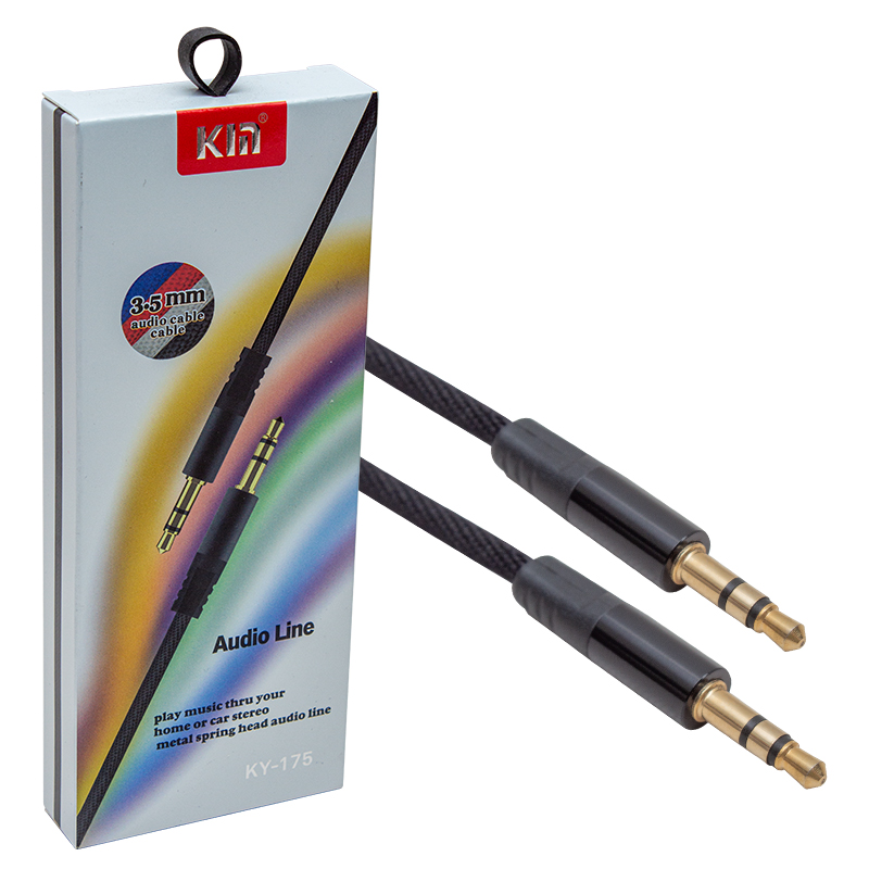 POWERMASTER PM-3773 3.5 MM ERKEK SİYAH STEREO AUX 1 MT KUTULU KABLO